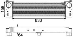 MAHLE Intercooler, Compresor Ci192000P Mercedes-Benz Viano/Vito/Vito / Mixto
