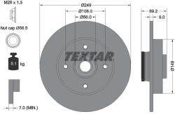 TEXTAR Disc Frana 92202103 Citroën C3 Aircross I/C3 Aircross Ii/C3 Ii/C3 Iii/C3 Picasso (92202103)