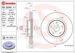 BREMBO Disc Frana 09. D245.11 Subaru Legacy Vi/Levorg/Outback/Wrx (09.D245.11)