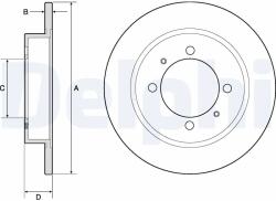 DELPHI Disc Frana Bg3203 Mitsubishi Carisma/Lancer V/Space Star Proton Impian Volvo V40 (BG3203)