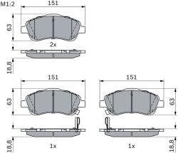Bosch Set Placute Frana, Frana Disc 0986494054 Toyota Avensis/Corolla Verso (0986494054)