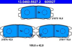 ATE Set Placute Frana, Frana Disc 13.0460-5927.2 Isuzu Axiom/Trooper Ii/Trooper Iii (13.0460-5927.2)