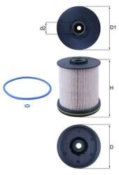 MAHLE Filtru Combustibil Kx491/1D Opel Astra K Vauxhall Astra Mk Vii/Astra Mk Viicombi