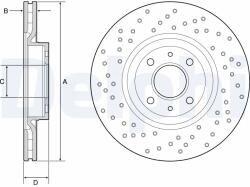 DELPHI Disc Frana Bg4943C Abarth 500 / 595 / 695/500C / 595C / 695C