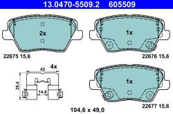 ATE Set Placute Frana, Frana Disc 13.0470-5509.2 Hyundai I30/I30 Kombi Kia Ceed/Xceed