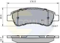 COMLINE Set Placute Frana, Frana Disc Cbp01604 Citroën Jumper I/Jumper Ii Fiat Ducato (CBP01604)