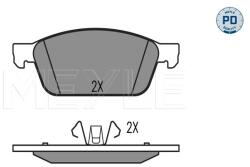 MEYLE Set Placute Frana, Frana Disc Punte Fata 0252573618/Pd Ford Focus Iii/Ka+ Iii (0252573618/PD)