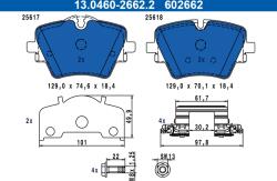 ATE Set Placute Frana, Frana Disc 13.0460-2662.2 Bmw 2 Active/X1/X2 (13.0460-2662.2)