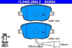 ATE Set Placute Frana, Frana Disc 13.0460-2884.2 Seat Cordoba/Ibiza Iii Skoda Fabia I (13.0460-2884.2)