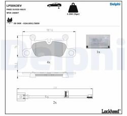 DELPHI Set Placute Frana, Frana Disc Lp5063Ev Audi E-Tron Gt Porsche Taycan (LP5063EV)