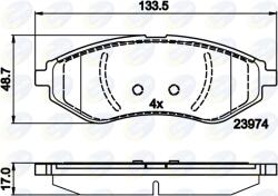 COMLINE Set Placute Frana, Frana Disc Cbp01598 Chevrolet Aveo/Aveo / Kalos Daewoo Kalos