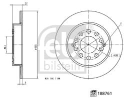 Febi Bilstein Disc Frana Puntea Spate 188761 Mg Mg Zs