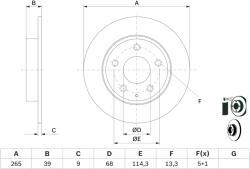 Bosch Disc Frana 0986479E54 Mazda 3