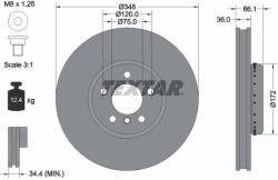 TEXTAR Disc Frana 92253825 Bmw 5/5 Gran Turismo/6/6 Gran/7 (92253825)