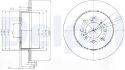 DELPHI Disc Frana Bg3793 Honda Civic Vi/Civic Vi Aerodeck/Civic Vii Mg Express/Mg Zr