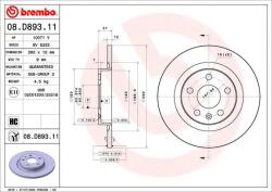 BREMBO Disc Frana 08. D893.11 Geely Preface Lynk & Co 01/02/03/05 Volvo Xc40