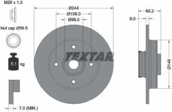 TEXTAR Disc Frana 92305403 Citroën C3 Aircross Ii/C3 Iii/C4 Cactus Ds Ds 3 Peugeot 208 (92305403)