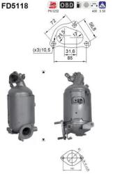AS Filtru Funingine/Particule, Sist. De Esapament Fd5118 Hyundai I20 I/I30/Ix20