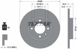 TEXTAR Disc Frana 92325903 Citroën C3 Iv/C4 Iii/C4 X Ds Ds 3 / Ds 3 Crossback (92325903)