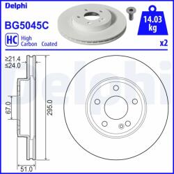 DELPHI Disc Frana Bg5045C Mercedes-Benz A-Class/B-Class/Cla/Cla Shooting Brake