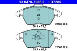 ATE Set Placute Frana, Frana Disc 13.0470-7285.2 Audi A1 Seat Ibiza Iv Vw Beetle/Polo (13.0470-7285.2)