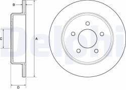 DELPHI Disc Frana Bg3739 Chrysler Ram Van/Voyager / Voyager Iii/Voyager / Voyager Iv
