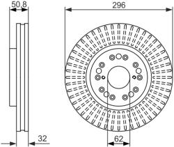 Bosch Disc Frana 0986479485 Lexus Gs/Is I/Is Sportcross/Ls/Sc Toyota Altezza/Soarer