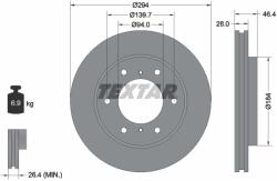 TEXTAR Disc Frana 92180205 Fiat Fullback Pick-Up Mitsubishi L200/L200 / Triton
