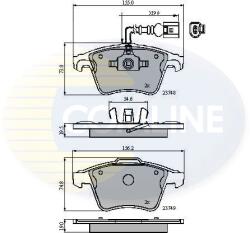 COMLINE Set Placute Frana, Frana Disc Cbp11311 Vw Multivan T5/Multivan T6/Touareg