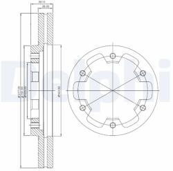 DELPHI Disc Frana Bg3422 Ford Maverick Nissan Navara/Pathfinder I/Pathfinder Ii/Pick Up (BG3422)