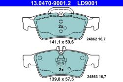 ATE Set Placute Frana, Frana Disc 13.0470-9001.2 Mercedes-Benz E-Class (13.0470-9001.2)