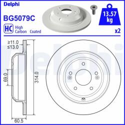 DELPHI Disc Frana Bg5079C Kia Stinger (BG5079C)