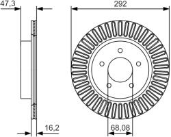 Bosch Disc Frana 0986479D20 Nissan Leaf/Qashqai Iii/X-Trail/X-Trail Iii (0986479D20)