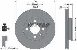 TEXTAR Disc Frana 92164703 Dodge Attitude Hyundai Accent Ii/Accent Iii/Accent V/Solaris (92164703)
