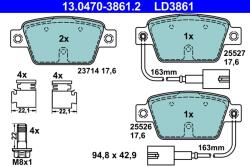 ATE Set Placute Frana, Frana Disc 13.0470-3861.2 Alfa Romeo Mito Chrysler Delta