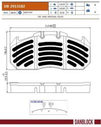 DANBLOCK Set Placute Frana, Frana Disc Db2913182 Erf Ecl/Ecm/Ect Man Sü/Tga/Tgl I (DB2913182)
