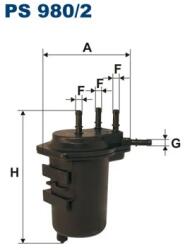 FILTRON Filtru Combustibil Ps980/2 Nissan Almera Ii/Cube/Juke/Kubistar/Micra Iii/Note (PS980/2)