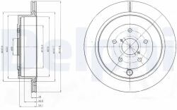 DELPHI Disc Frana Bg4267 Subaru Tribeca