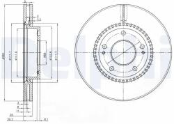 DELPHI Disc Frana Bg3861C Byd M6/S6/S7 Englon Sc7 Geely Vision Hyundai Coupe Ii/Tiburon (BG3861C)