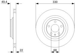 Bosch Disc Frana 0986479C64 Audi A6 C6