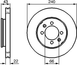 Bosch Disc Frana 0986478813 Austin Maestro/Montego Mg Maestro/Mg Tf/Mgf/Montego