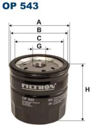 FILTRON Filtru Ulei Op543 Ford Fiesta/Fiesta Iv/Focus I/Tourneo Connect/Transit (OP543)