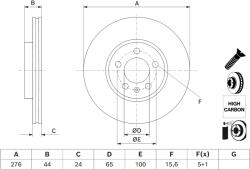 Bosch Disc Frana 0986479H71 Audi A1/A1 Allstreet/A1 City Carver Seat Arona/Ibiza V (0986479H71)