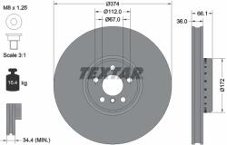 TEXTAR Disc Frana 92290325 Bmw 2/3/4/4 Gran/5/5 Touring/6 Gran Turismo/7/8/8 Gran/X5/X6