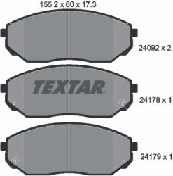 TEXTAR Set Placute Frana, Frana Disc 2409201 Jinbei S50 Kia Sorento I Tianma Hero