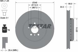 TEXTAR Disc Frana 92351625 Bmw 2/3/3 Touring/4/5/5 Touring/6 Gran Turismo/7/X3/X4/X5/X6
