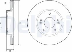DELPHI Disc Frana Bg4955C Hyundai Ioniq Kia Niro/Niro I