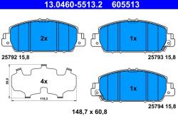 ATE Set Placute Frana, Frana Disc 13.0460-5513.2 Honda Hr-V (13.0460-5513.2)