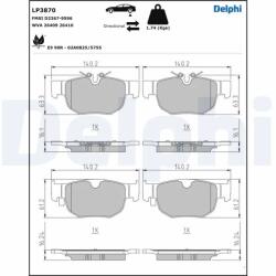 DELPHI Set Placute Frana, Frana Disc Lp3870 Jaguar F-Pace Land Rover Range Rover Velar