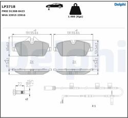 DELPHI Set Placute Frana, Frana Disc Lp3718 Mini Mini Clubman